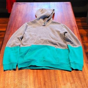 Boys Hoodie- LG. 12-14 gray and teal